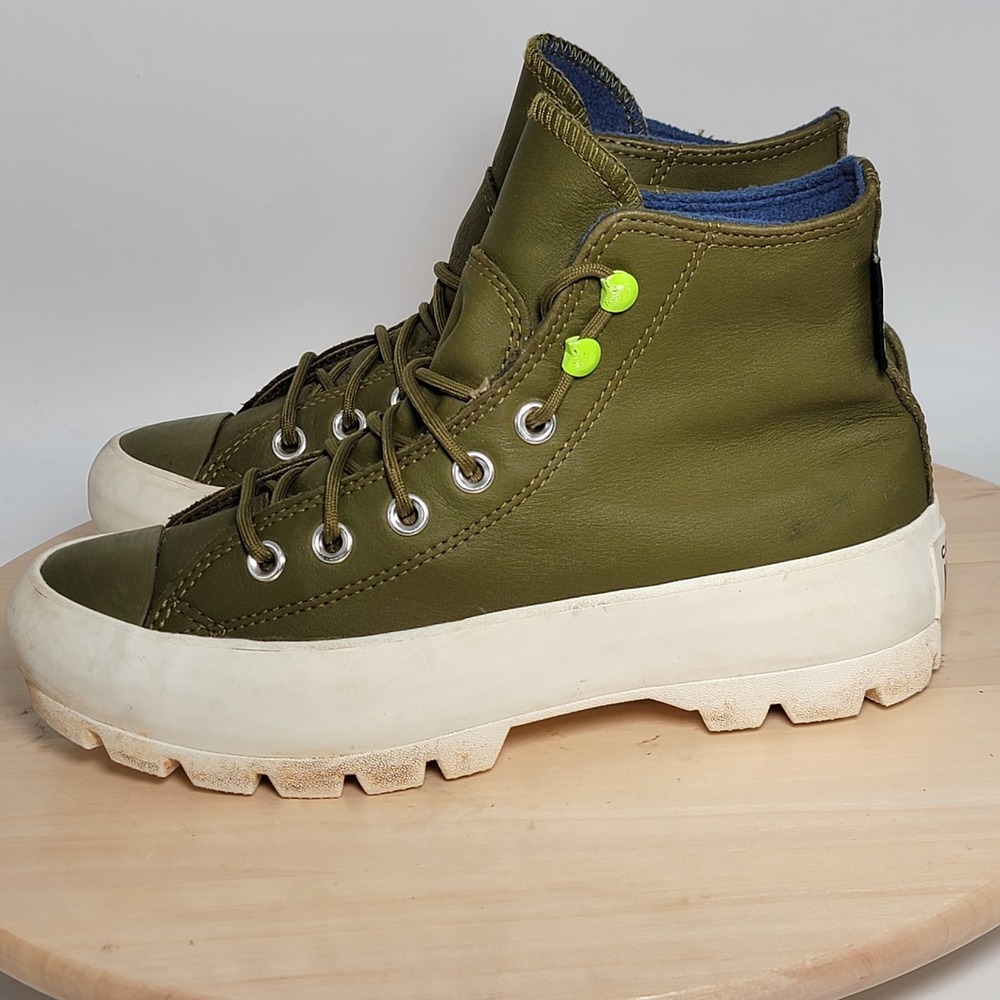 Converse Chuck Taylor All Star Lugged Hi Gore-Tex Womens Size 7 Green (Read) - Picture 3 of 10